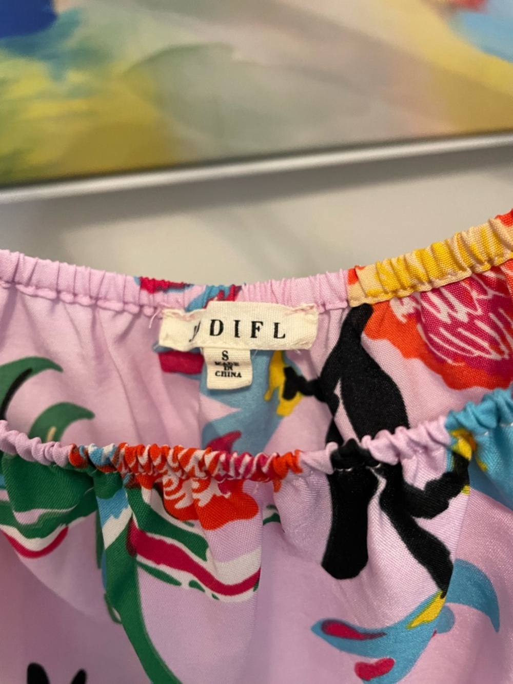 JODIFL Pink Tropical Tank Size Small vacation floral boutique - Picture 5 of 6